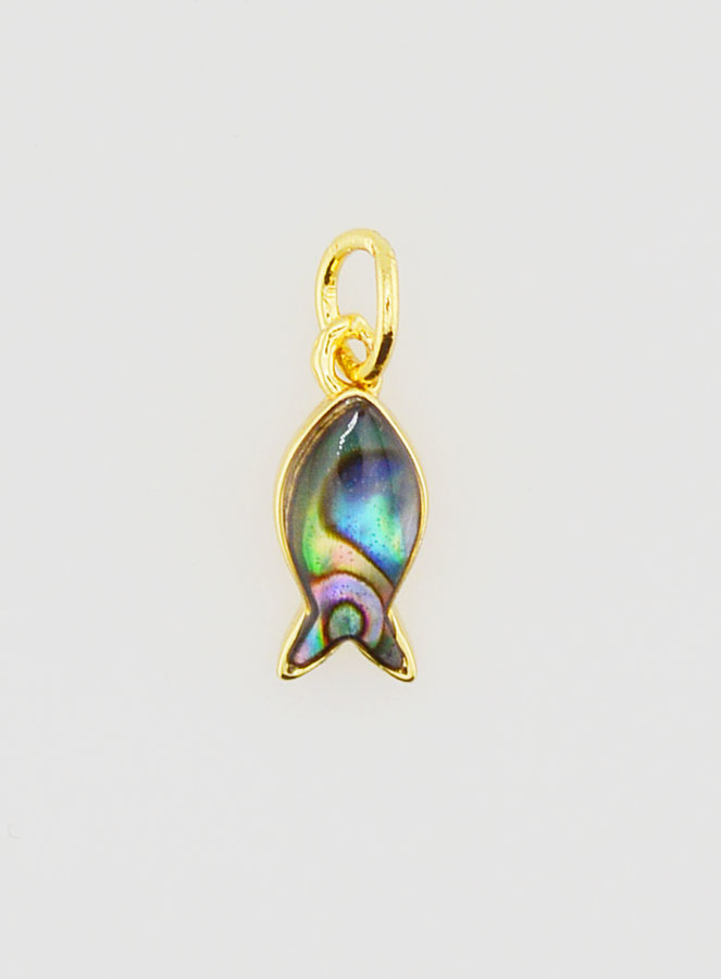 Pingente Ichthus em Abalone - 11mm (pic 1)