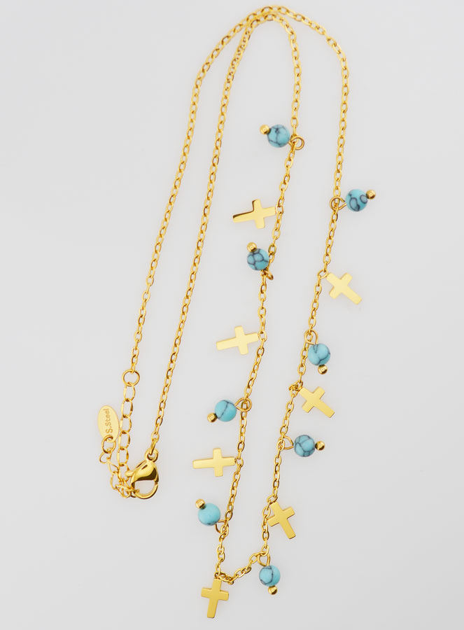 Collar Religioso Cruz y Cuentas (pic 1)