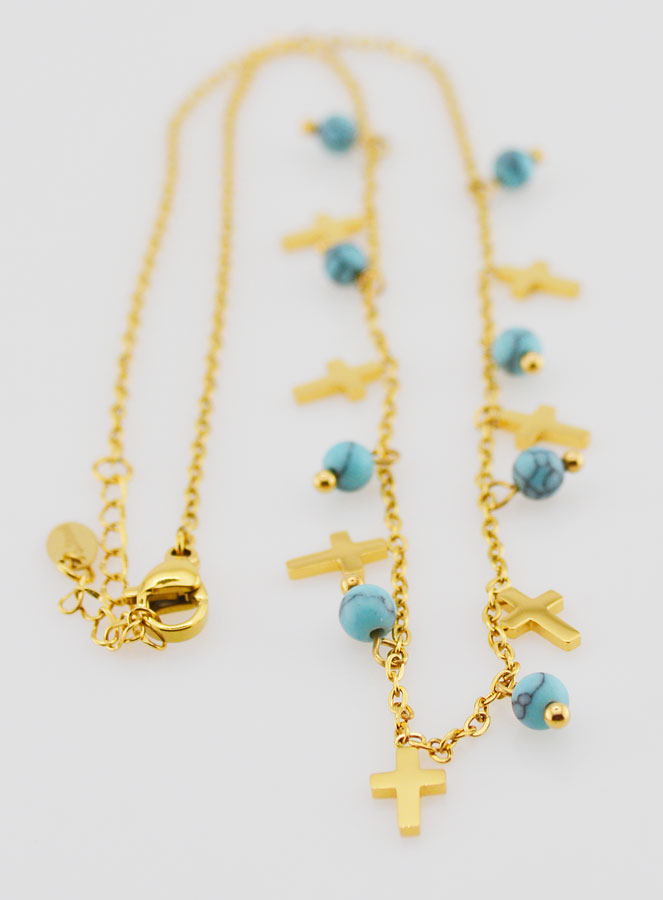 Collar Religioso Cruz y Cuentas (pic 3)