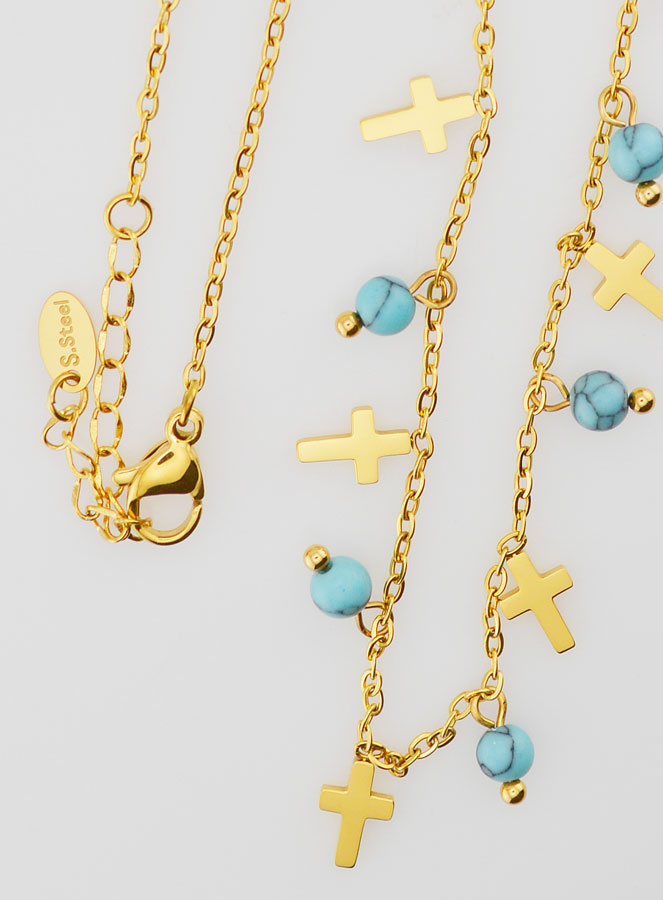 Collar Religioso Cruz y Cuentas (pic 4)