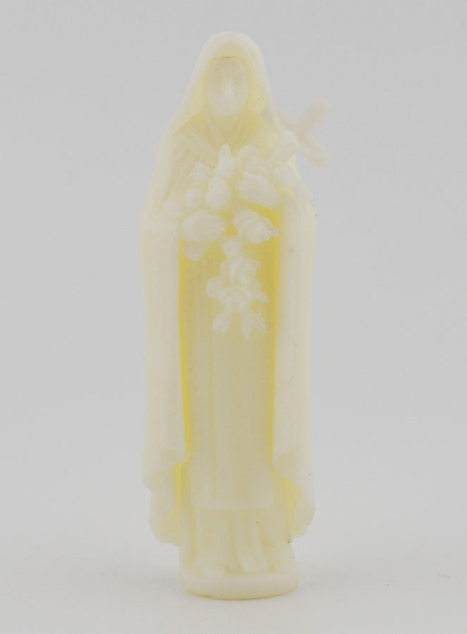 Estátua de Santa Teresinha Fluorescente com Cartão - 8cm (pic 1)