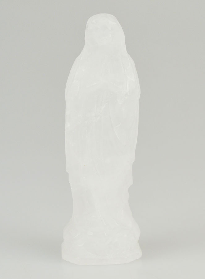 Estatua de Nuestra Señora de Lourdes en cristal de roca - 10 cm (pic 1)