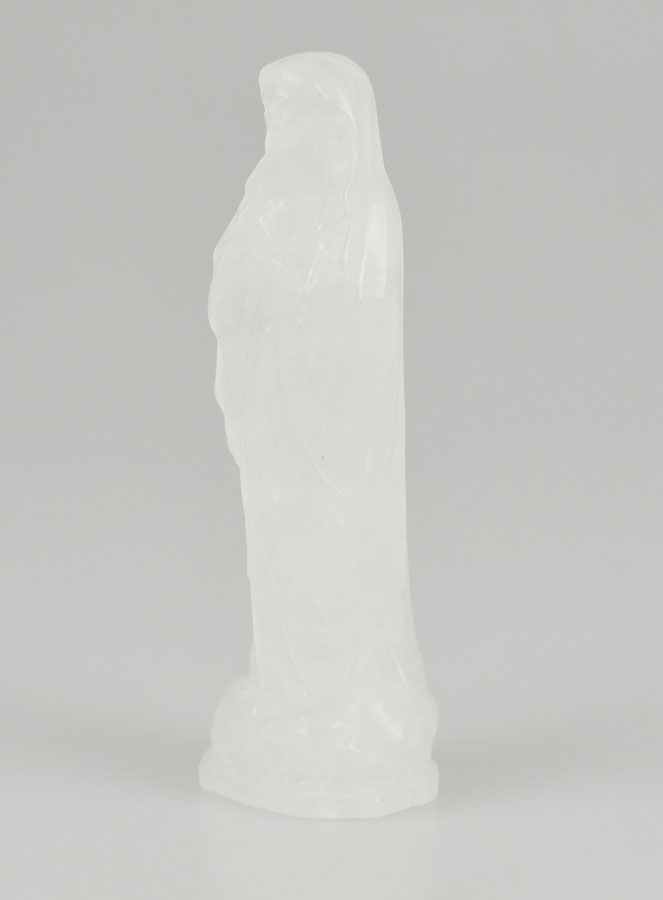 Estatua de Nuestra Señora de Lourdes en cristal de roca - 10 cm (pic 2)