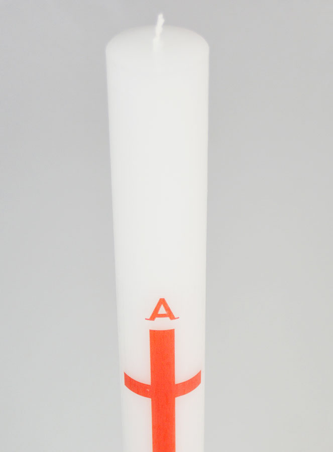 Círio de Procissão Alpha Omega 40cm - Vermelho (pic 4)