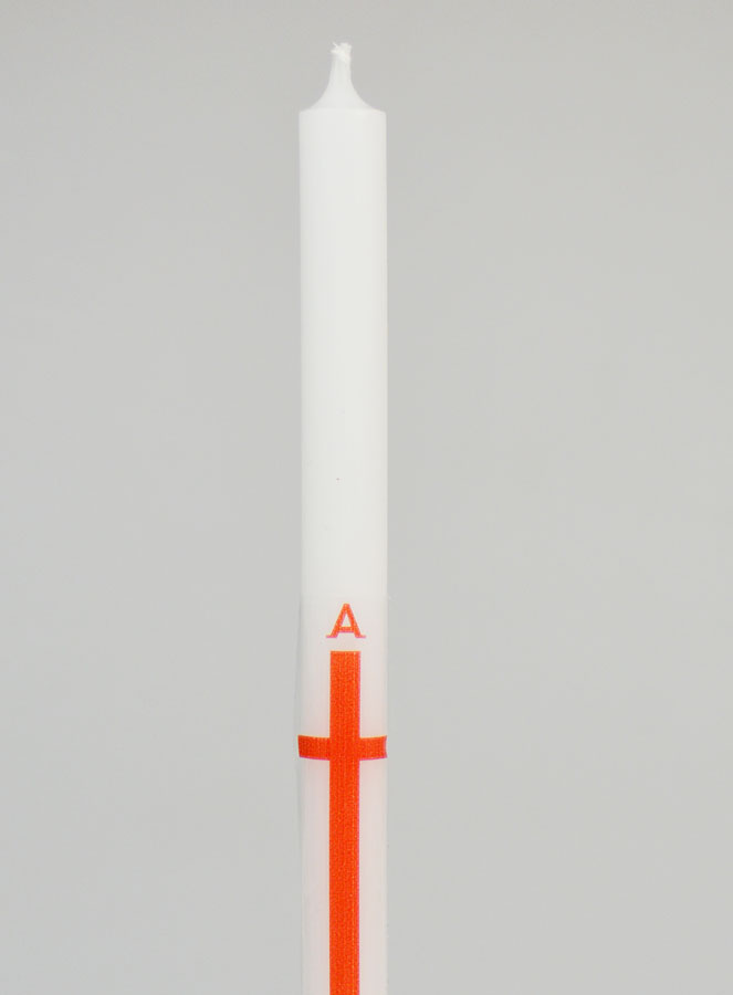 Círio de Procissão Alpha Omega 29cm - Vermelho (pic 3)