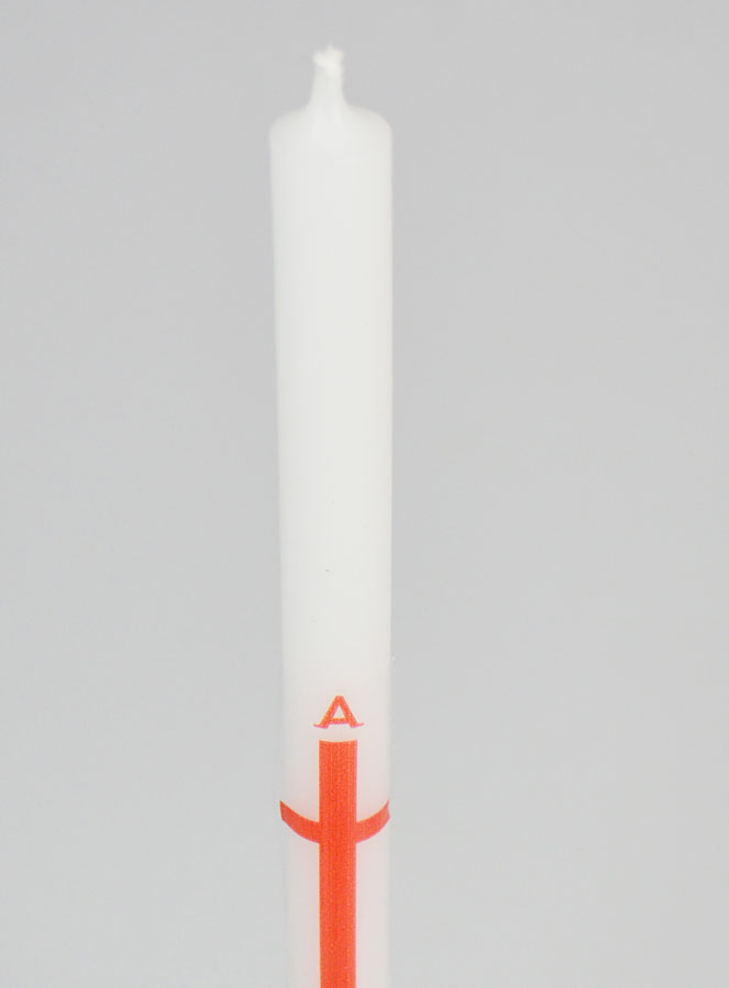 Círio de Procissão Alpha Omega 29cm - Vermelho (pic 4)