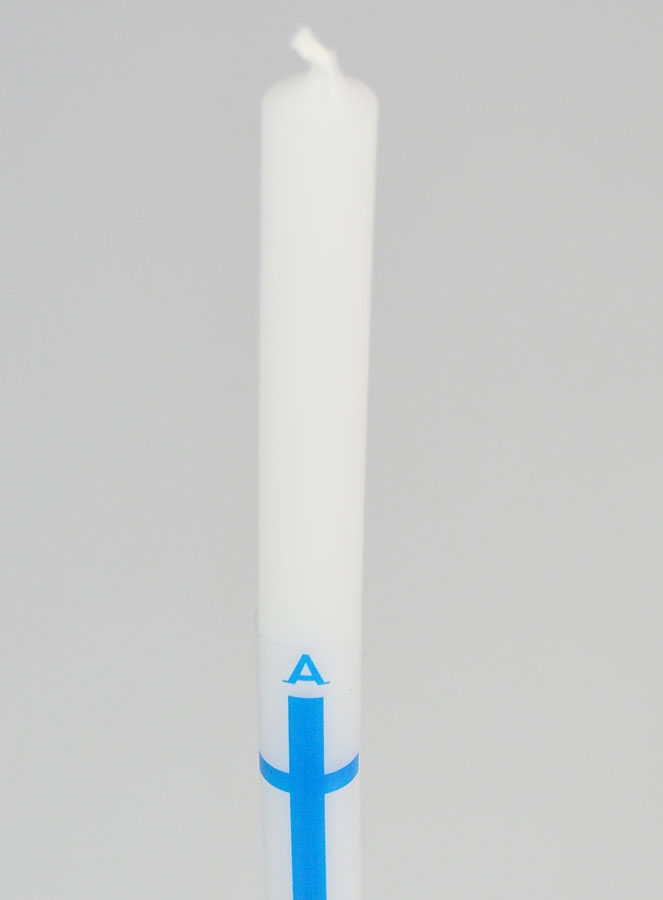 Círio de Procissão Alpha Omega 29cm - Azul (pic 4)