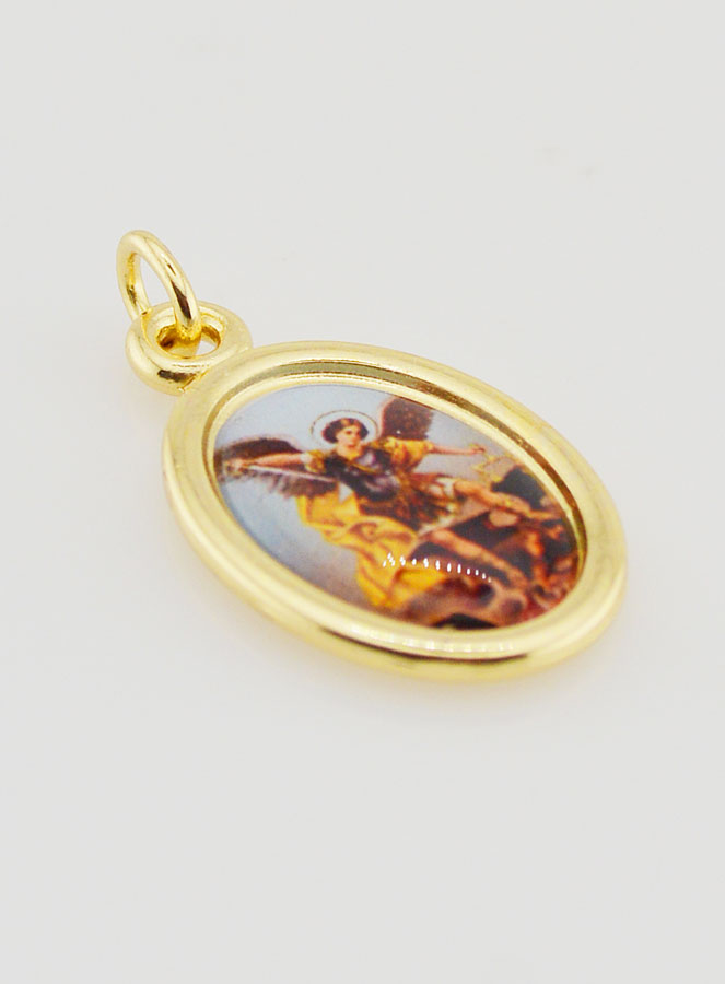 Medalla de San Miguel Arcángel Dorado - 25 mm (pic 3)