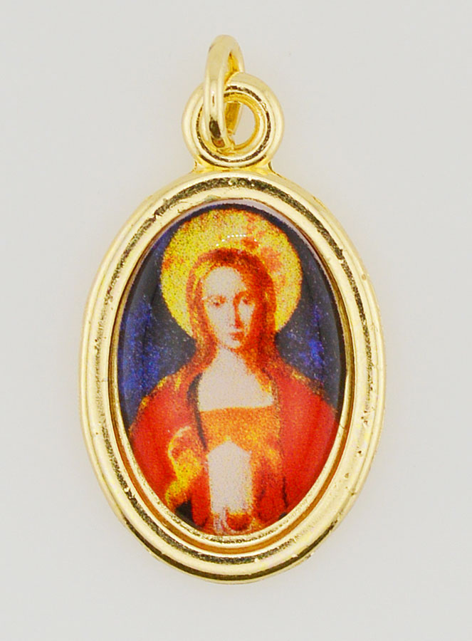 Medalla de Santa María Magdalena dorada - 25 mm (pic 1)