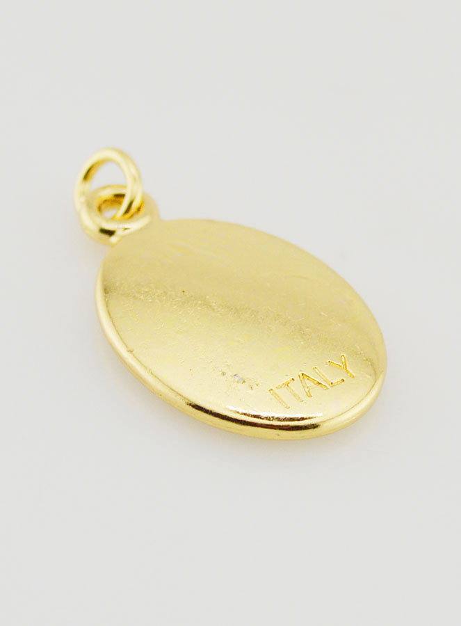 Medalla de Nuestra Señora de Lourdes dorada - 25 mm (pic 4)