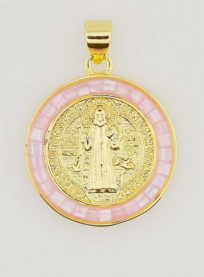 Medalla de San Benito - Borde Rosa (pic 1)