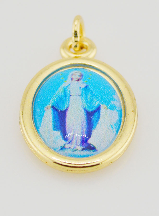 Medalla Virgen Milagrosa Dorada - 25 mm (pic 2)