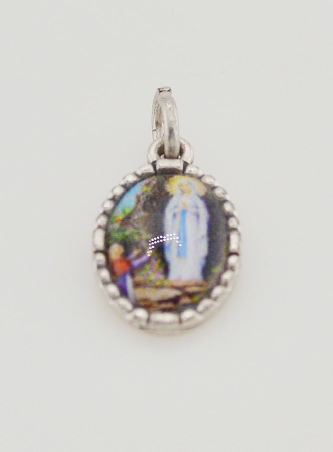 Medalla con borde retorcido de 15 mm - Nuestra Señora de Lourdes (pic 2)