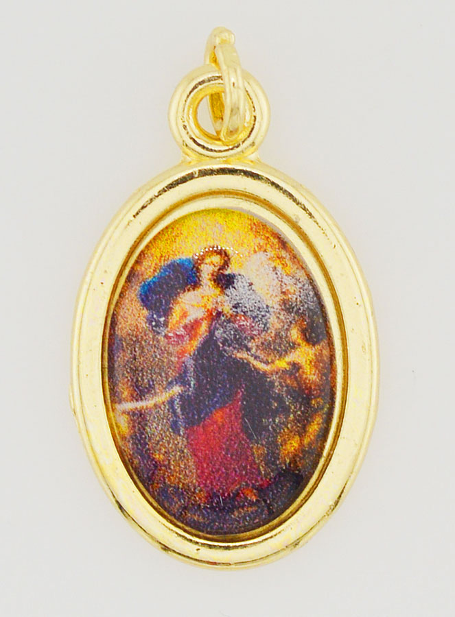 Medalha Maria Desatadora dos Nós Dourada - 25mm (pic 1)