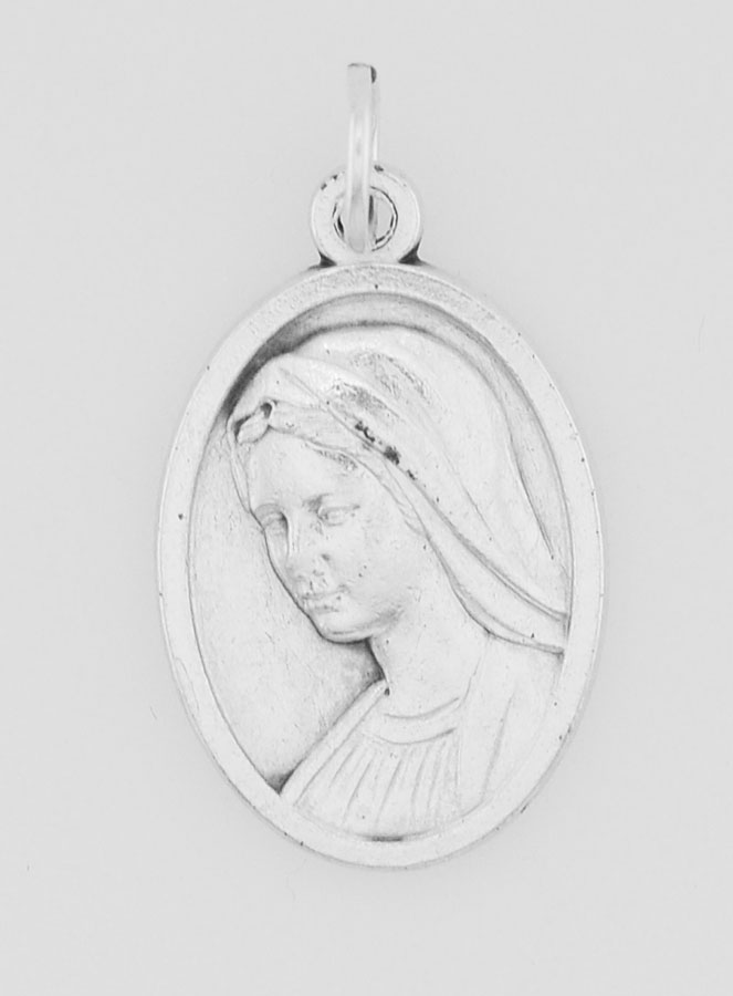 Medalla del perfil de la Virgen María - 22 mm (pic 1)