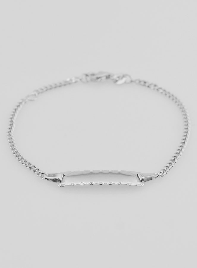 Pulsera de bautismo infantil en plata - 16 cm (pic 4)
