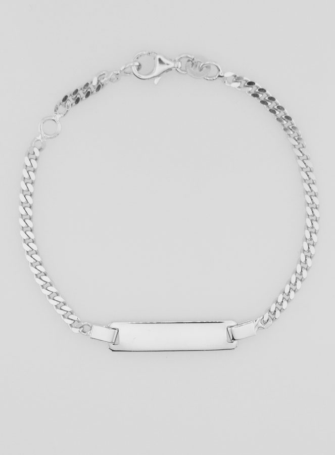Pulsera Gourmette de bautismo infantil en plata - 16 cm (pic 3)