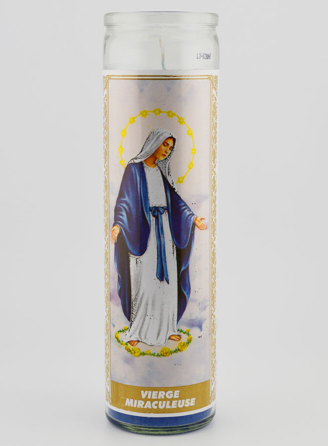 Vela de cristal - Virgen milagrosa y oración (pic 1)