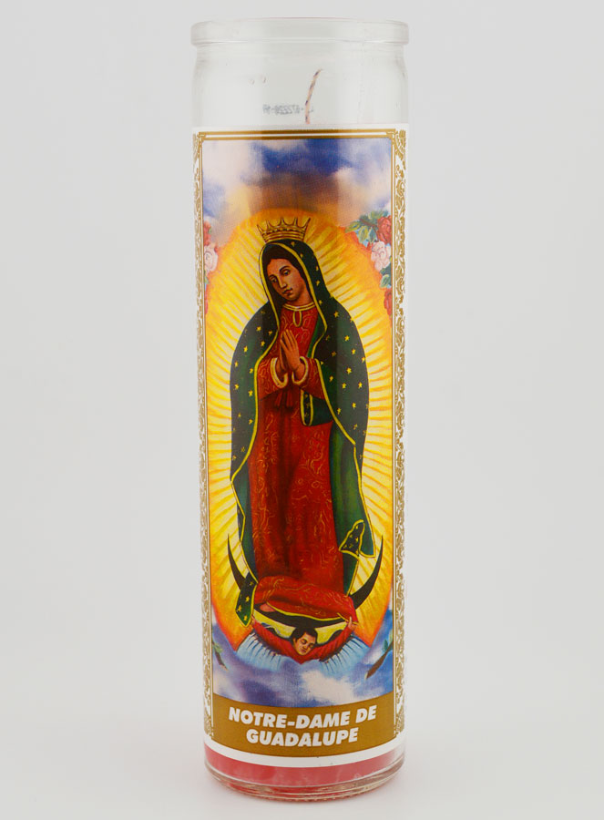 Vela de cristal - Nuestra Señora de Guadalupe y Oración (pic 1)
