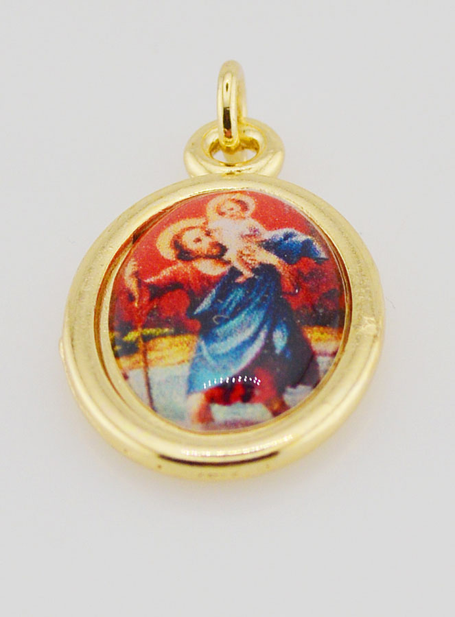 Medalla de San Cristóbal Dorada - 25 mm (pic 2)