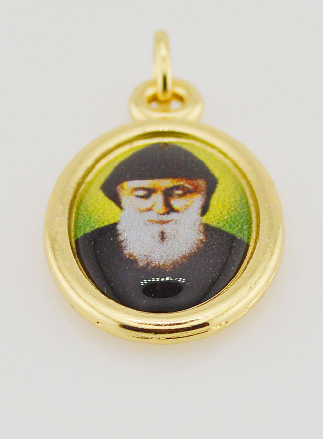 Medalla de San Charbel Dorada - 25 mm (pic 2)