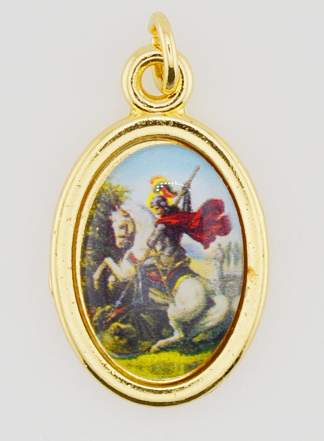 Medalha São Jorge Dourada - 25mm (pic 1)