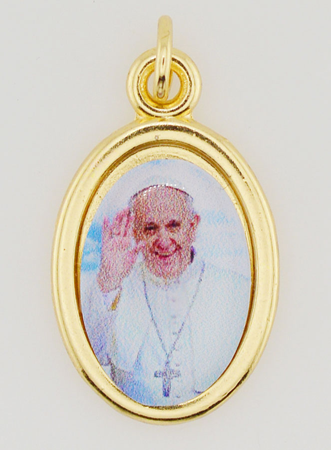 Medalha do Papa Francisco Dourada - 25mm (pic 1)