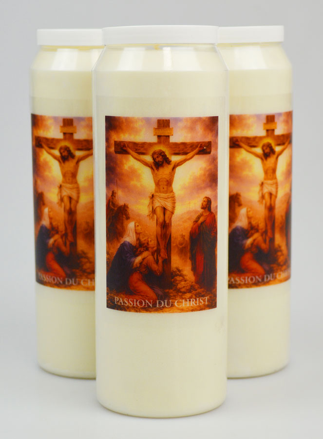 Juego de 3 velas de novena de la Pasión de Cristo (pic 1)