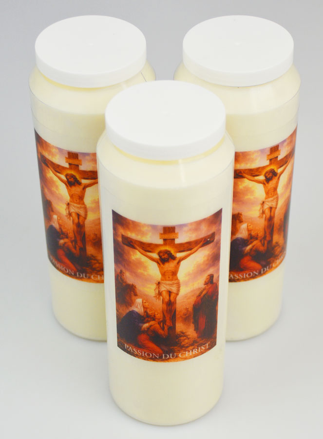 Juego de 3 velas de novena de la Pasión de Cristo (pic 2)