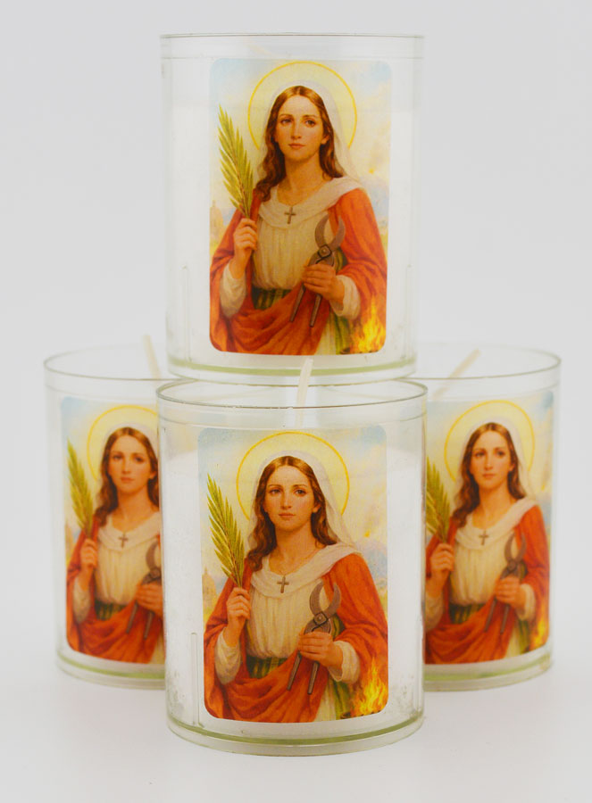 Conjunto de 4 Velas Votivas a Santa Ágata (pic 1)