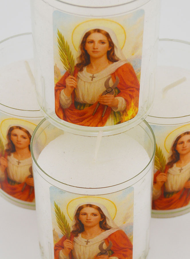 Conjunto de 4 Velas Votivas a Santa Ágata (pic 4)
