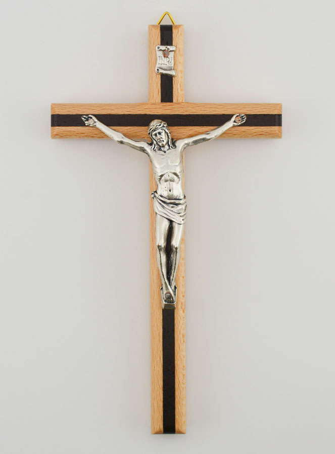 Crucifijo en madera bicolor - 16 cm (pic 1)