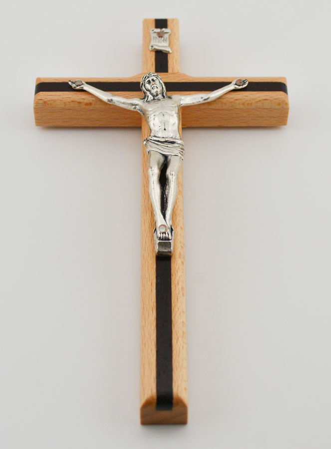 Crucifijo en madera bicolor - 16 cm (pic 2)
