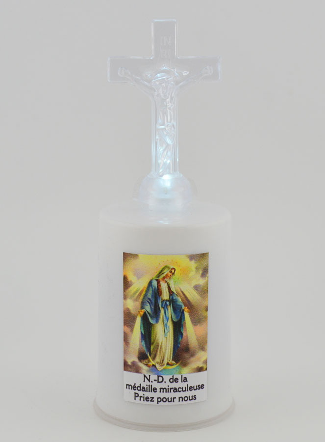 Vela de Iglesia con LED Virgen Milagrosa (pic 1)