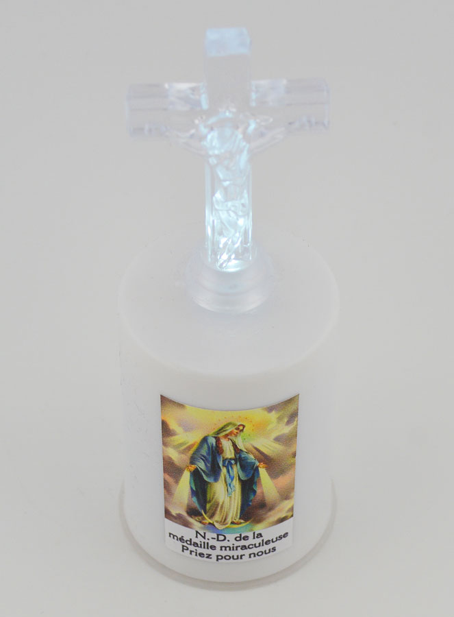 Vela de Iglesia con LED Virgen Milagrosa (pic 2)