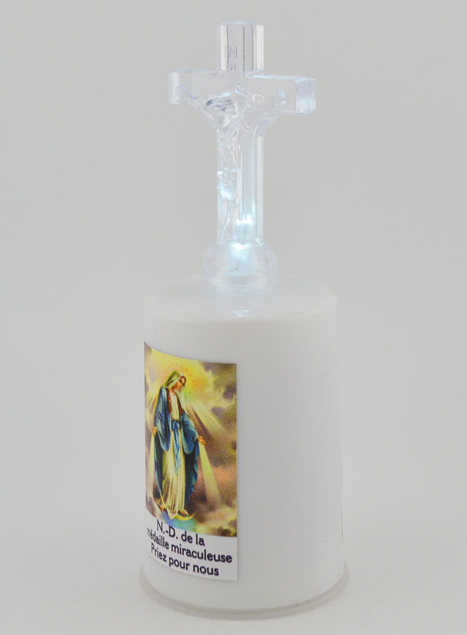 Vela de Iglesia con LED Virgen Milagrosa (pic 3)