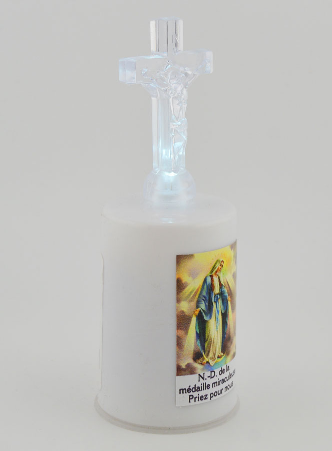 Vela de Iglesia con LED Virgen Milagrosa (pic 4)