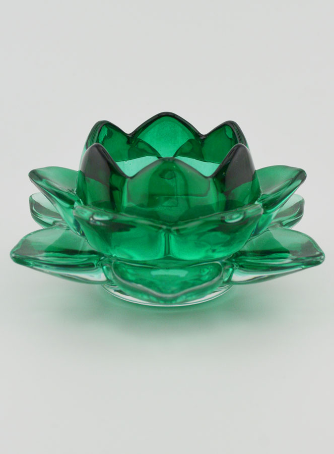 Castiçal Flor de Lótus - Verde (pic 1)