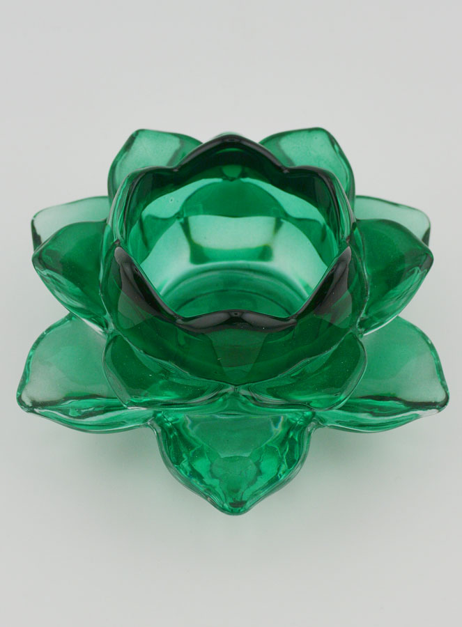 Castiçal Flor de Lótus - Verde (pic 2)