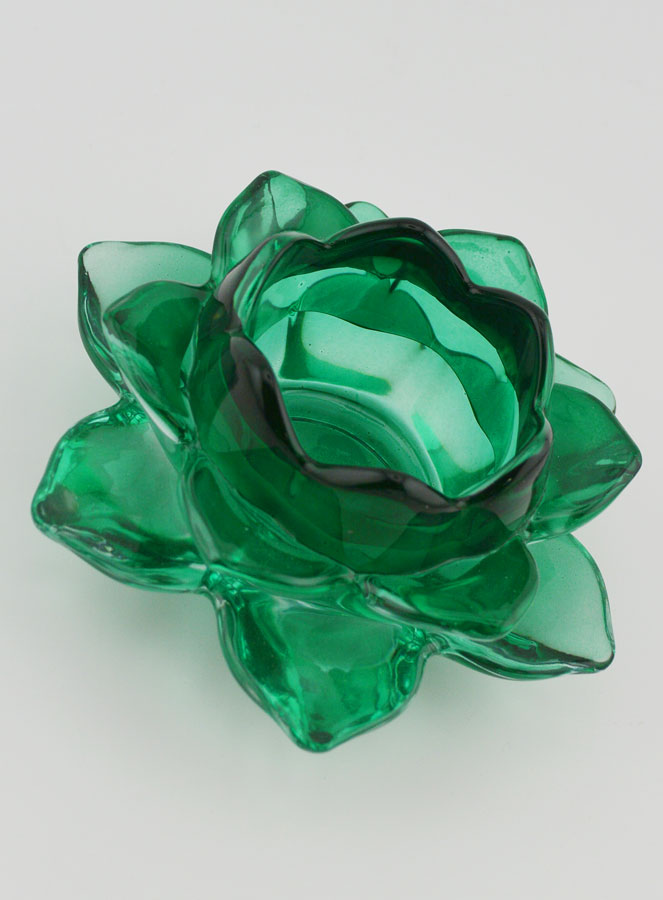 Castiçal Flor de Lótus - Verde (pic 3)