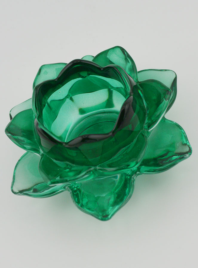 Castiçal Flor de Lótus - Verde (pic 4)