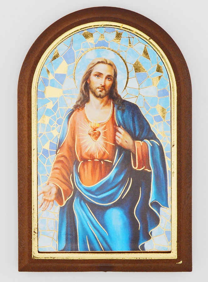 Icono del Sagrado Corazón de Jesús - 10 cm (pic 1)
