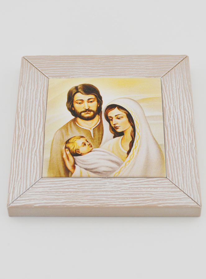 Cuadro icono moderno de la Sagrada Familia - 11 cm (pic 2)