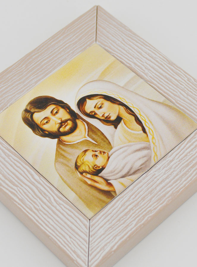 Cuadro icono moderno de la Sagrada Familia - 11 cm (pic 3)
