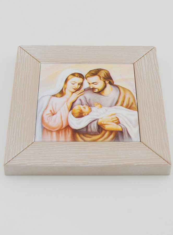 Marco moderno con icono de José y la Sagrada Familia - 11 cm (pic 2)
