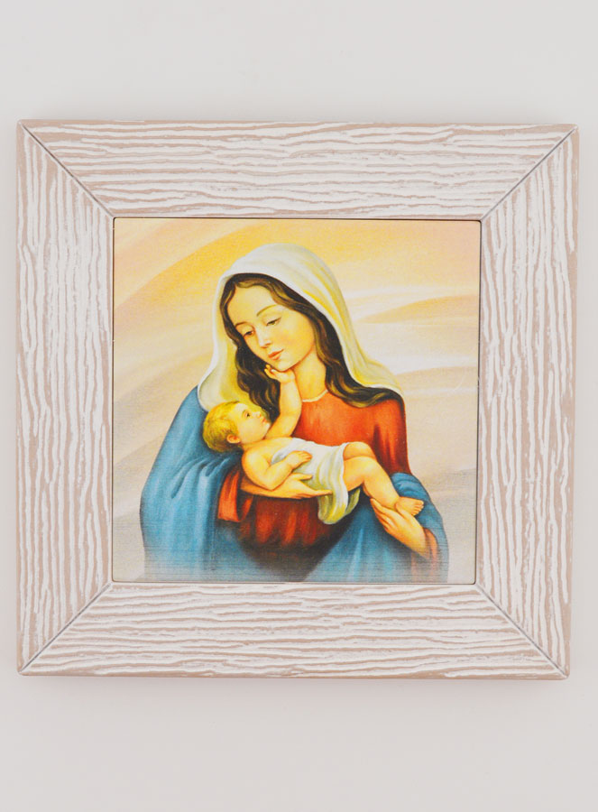 Marco moderno con la imagen de la Virgen y el Niño - 11 cm (pic 1)