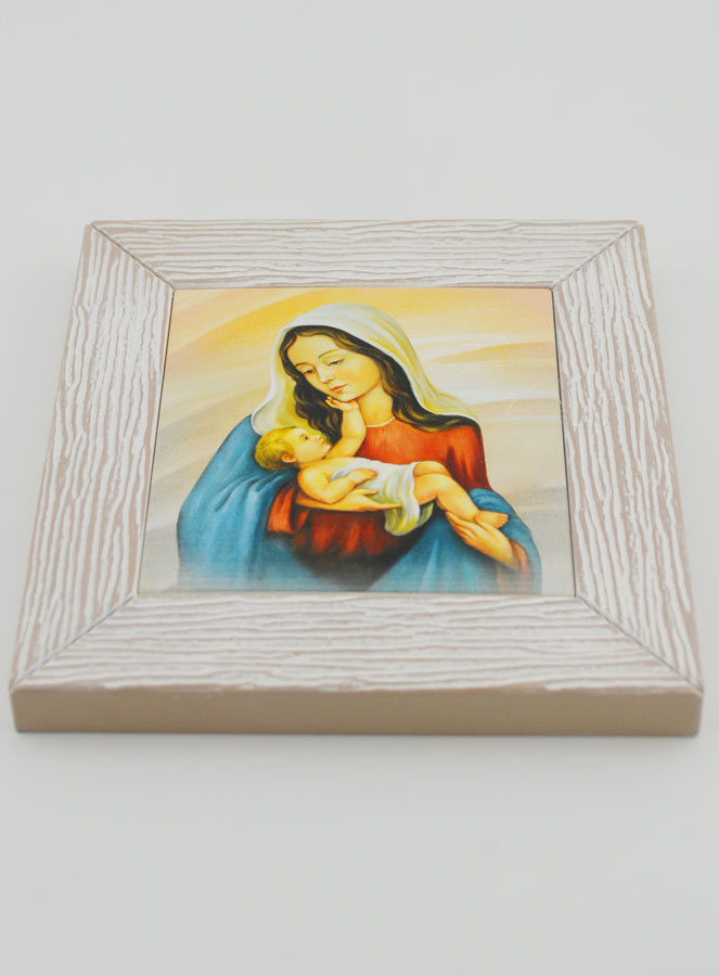 Marco moderno con la imagen de la Virgen y el Niño - 11 cm (pic 2)