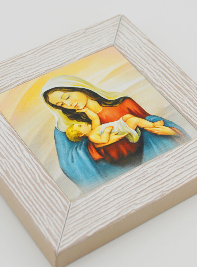 Marco moderno con la imagen de la Virgen y el Niño - 11 cm (pic 3)