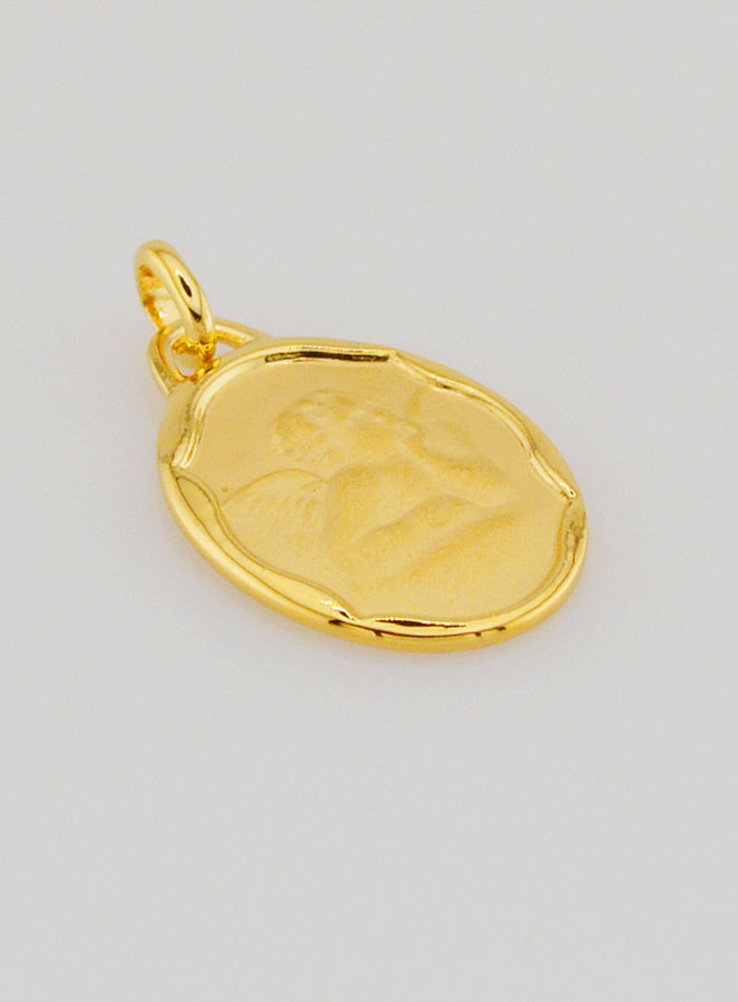 Medalla del Ángel de la Guarda en chapa de oro - 20 mm (pic 3)