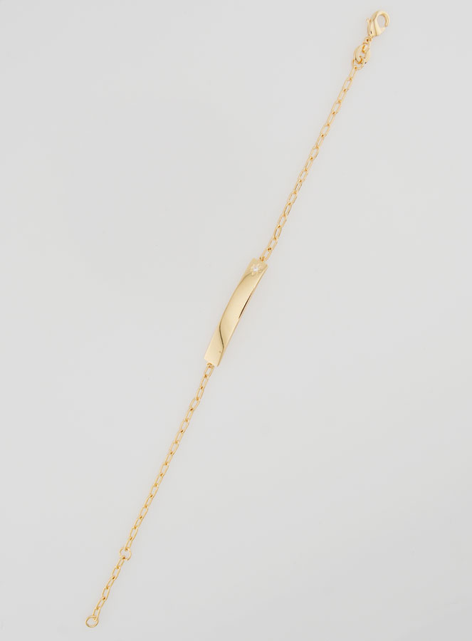 Pulseira Identidade Bebé Banhada a Ouro - 15cm (pic 2)